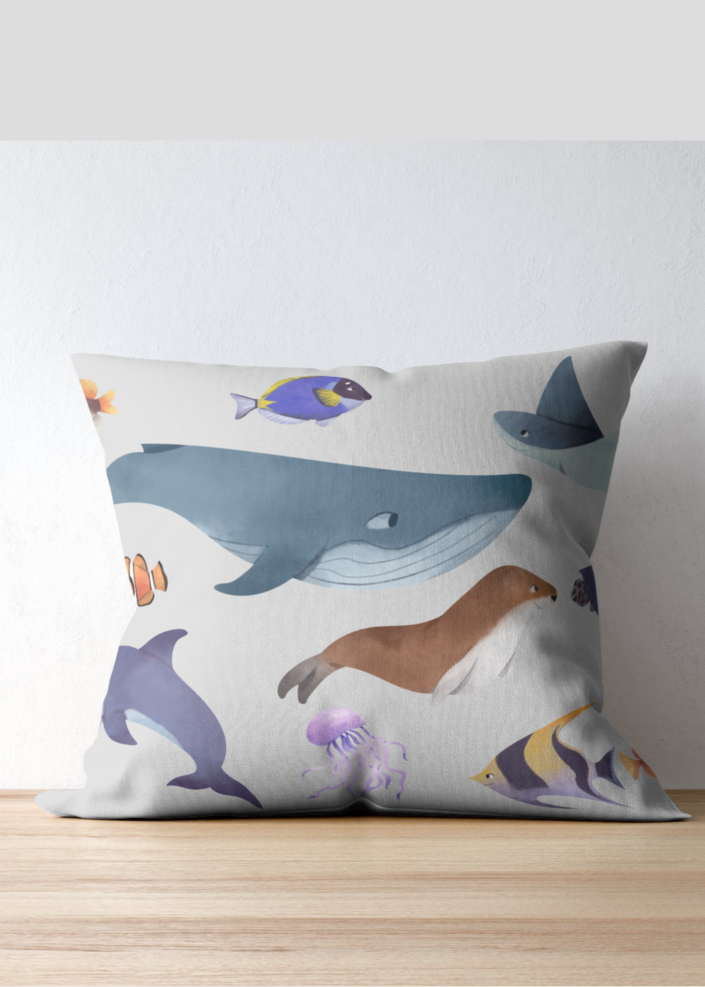 3 Sea Creatures Wall Art - Kids Room & Nursery - Print on Demand - Instant Download
