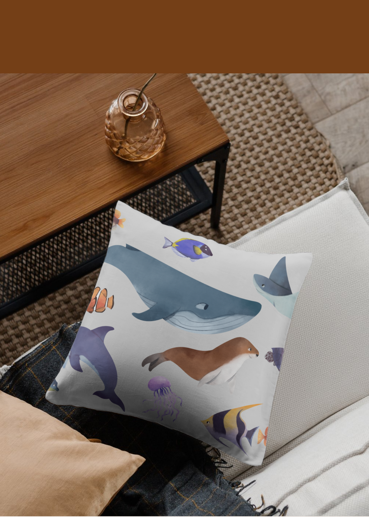 3 Sea Creatures Wall Art - Kids Room & Nursery - Print on Demand - Instant Download