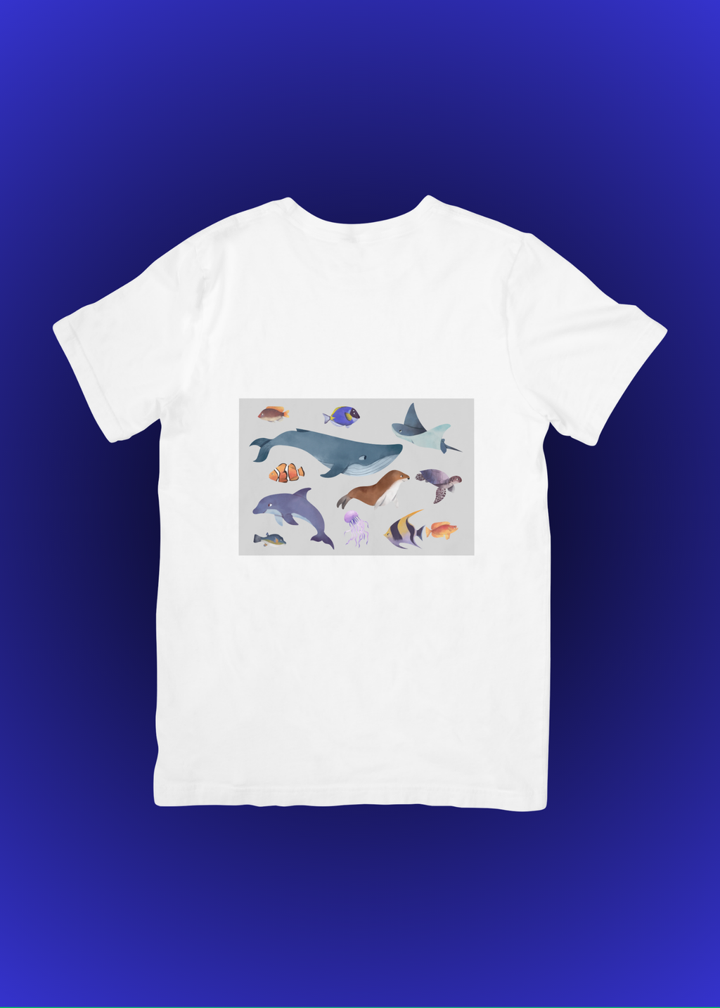3 Sea Creatures Wall Art - Kids Room & Nursery - Print on Demand - Instant Download