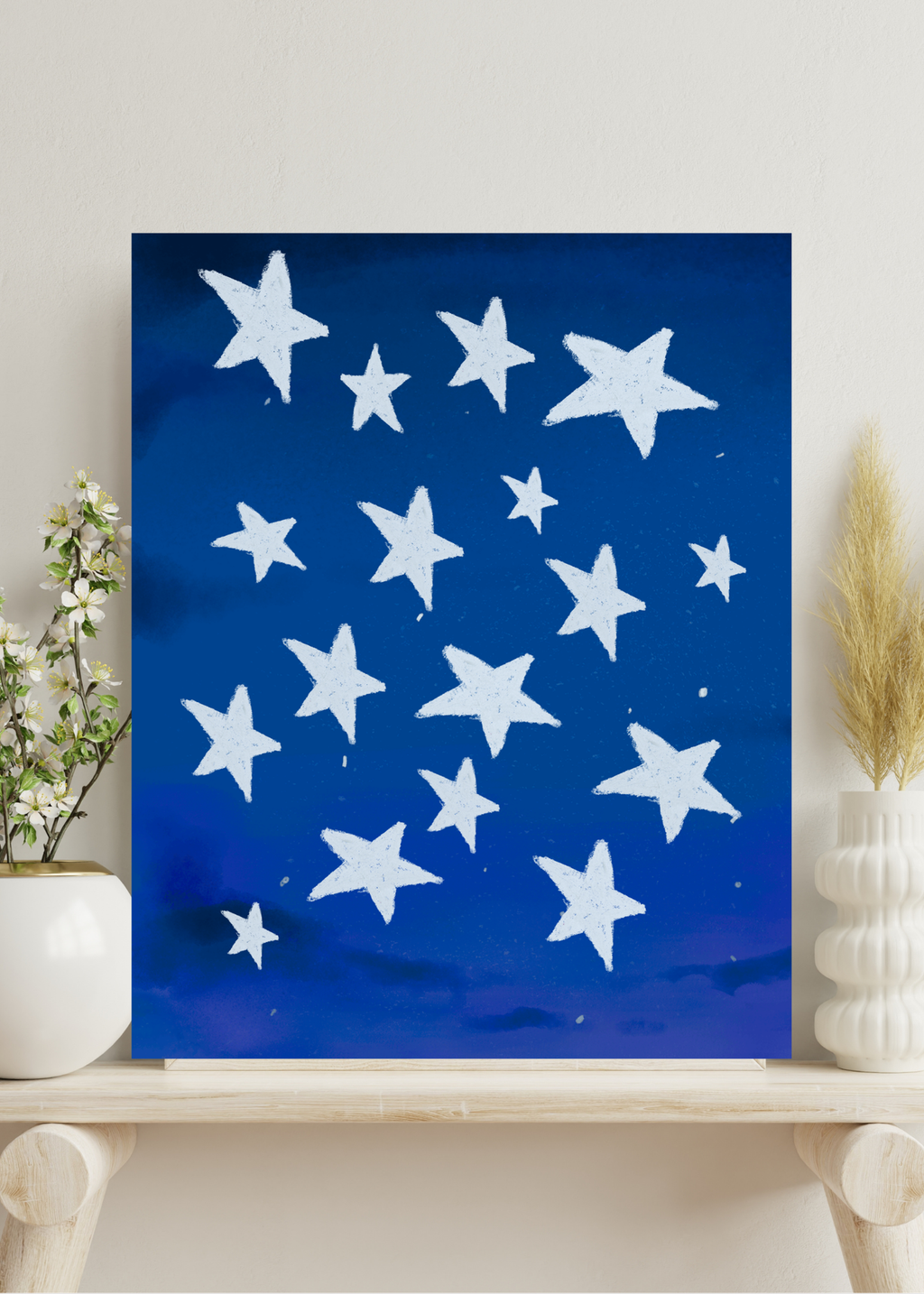 Starry Starry Night Portrait - Digital Wall Art for Kids Room, Nursery, Home Decor & Print on Demand