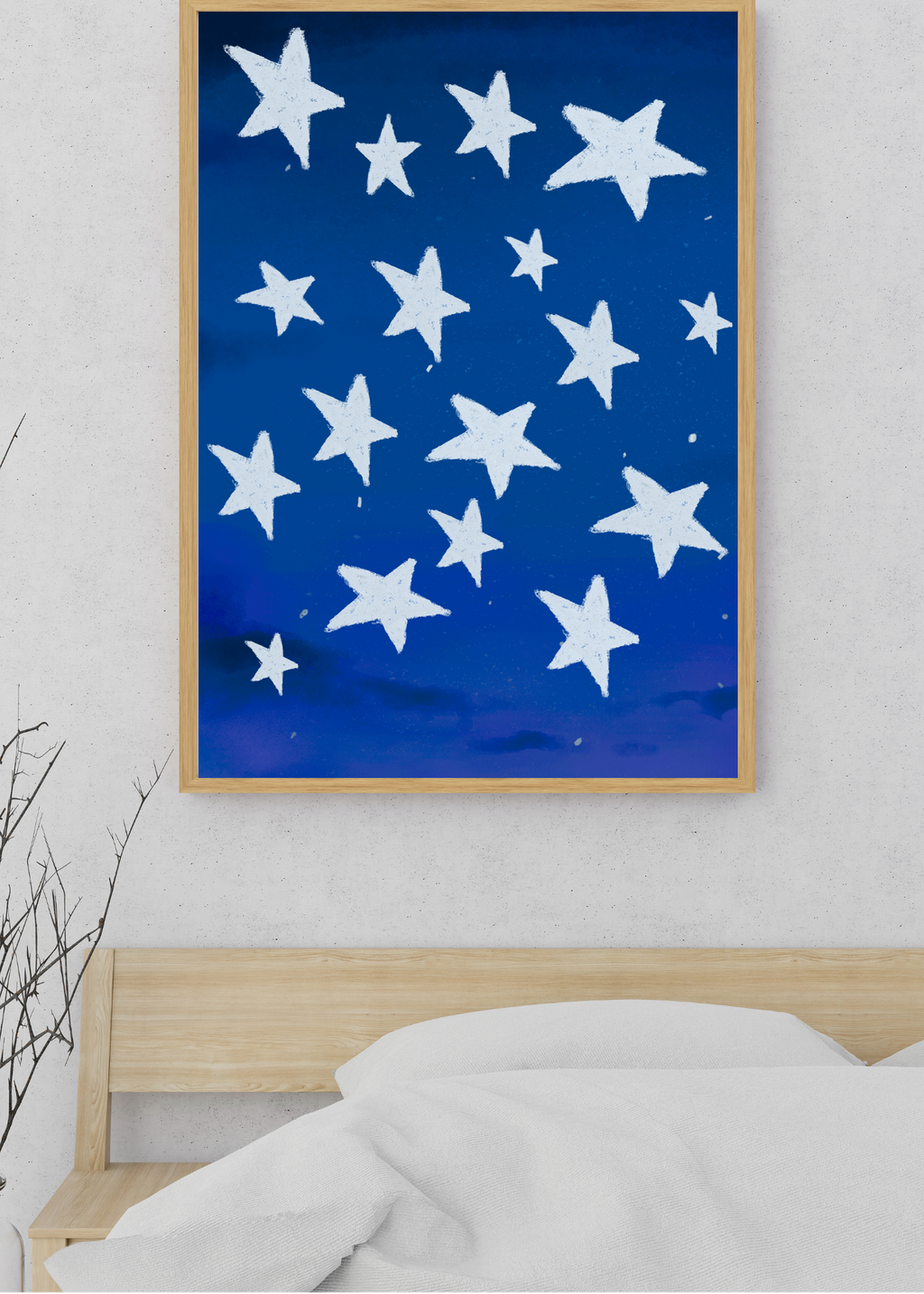 Starry Starry Night Portrait - Digital Wall Art for Kids Room, Nursery, Home Decor & Print on Demand