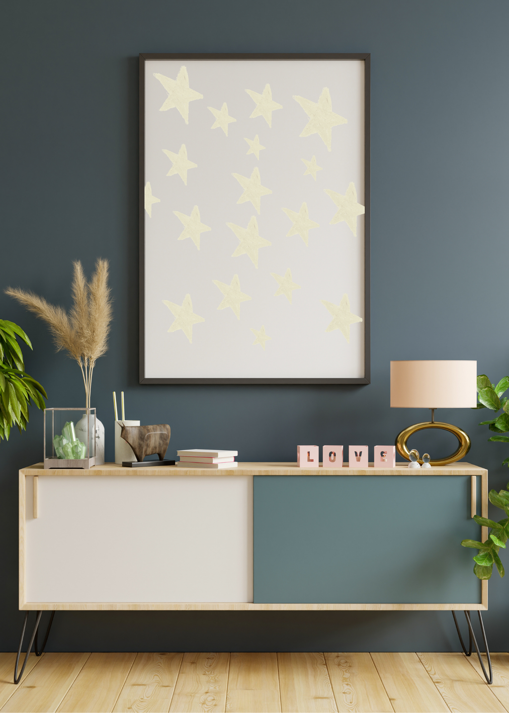Starry Starry Night Portrait - Digital Wall Art for Kids Room, Nursery, Home Decor & Print on Demand