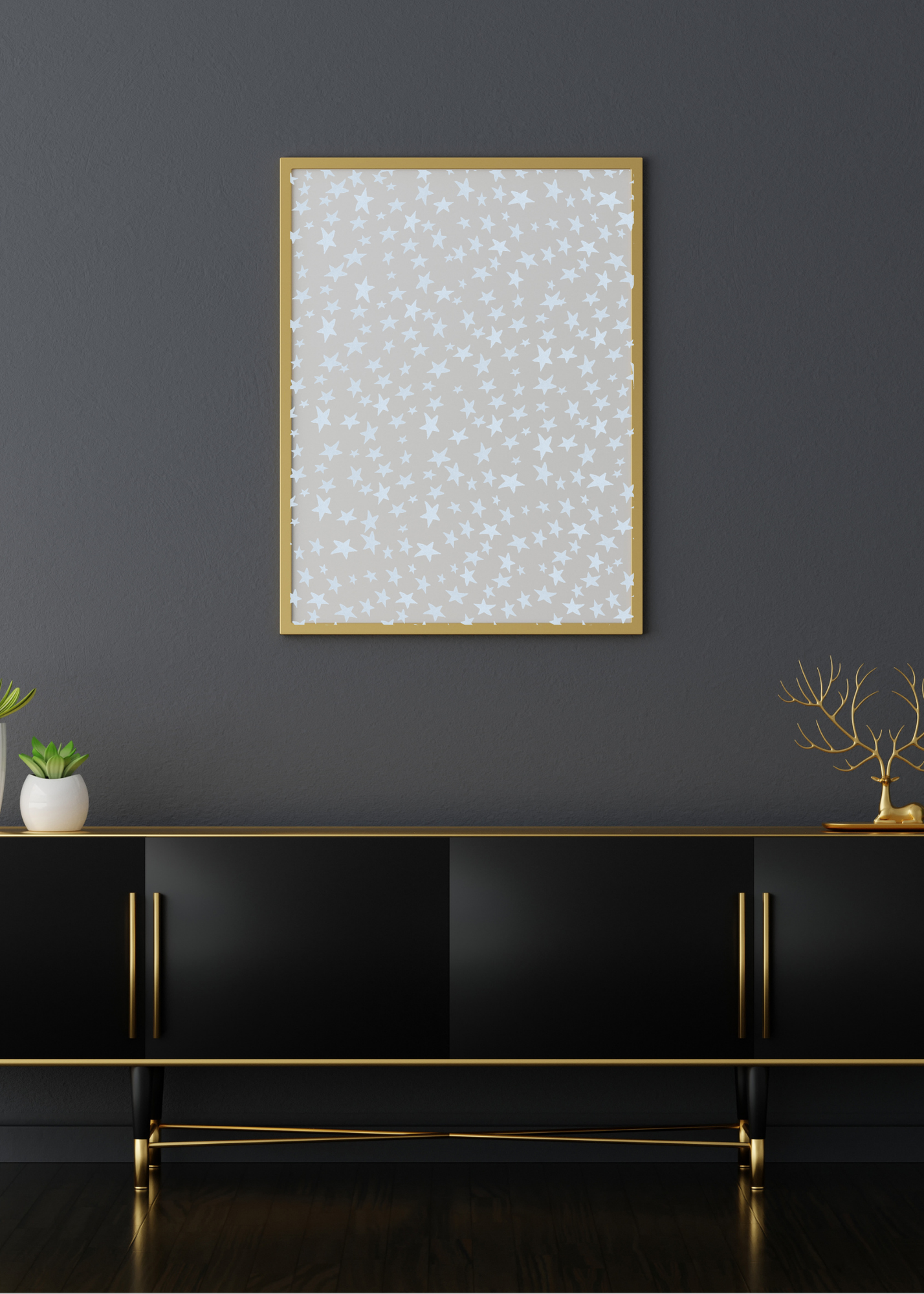 Starry Starry Night Portrait - Digital Wall Art for Kids Room, Nursery, Home Decor & Print on Demand