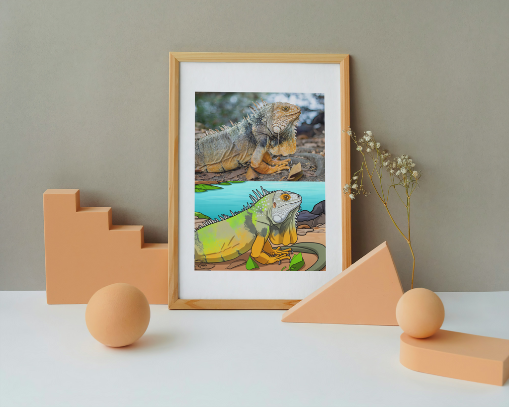 19 Animal Photos with Cartoonified Pictures Bundle - 5 Sizes for Kids Room, Home Decor & Print on Demand