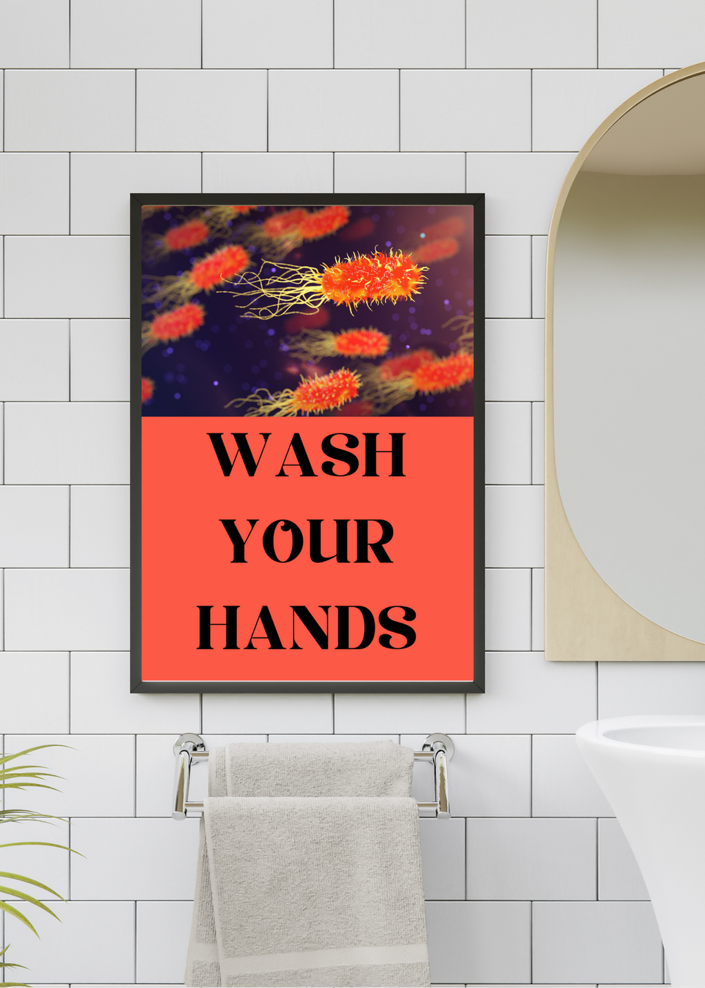 19 Wash Your Hands Wall Art Bundle - 5 Sizes for Bathroom, Kids Room & Print on Demand
