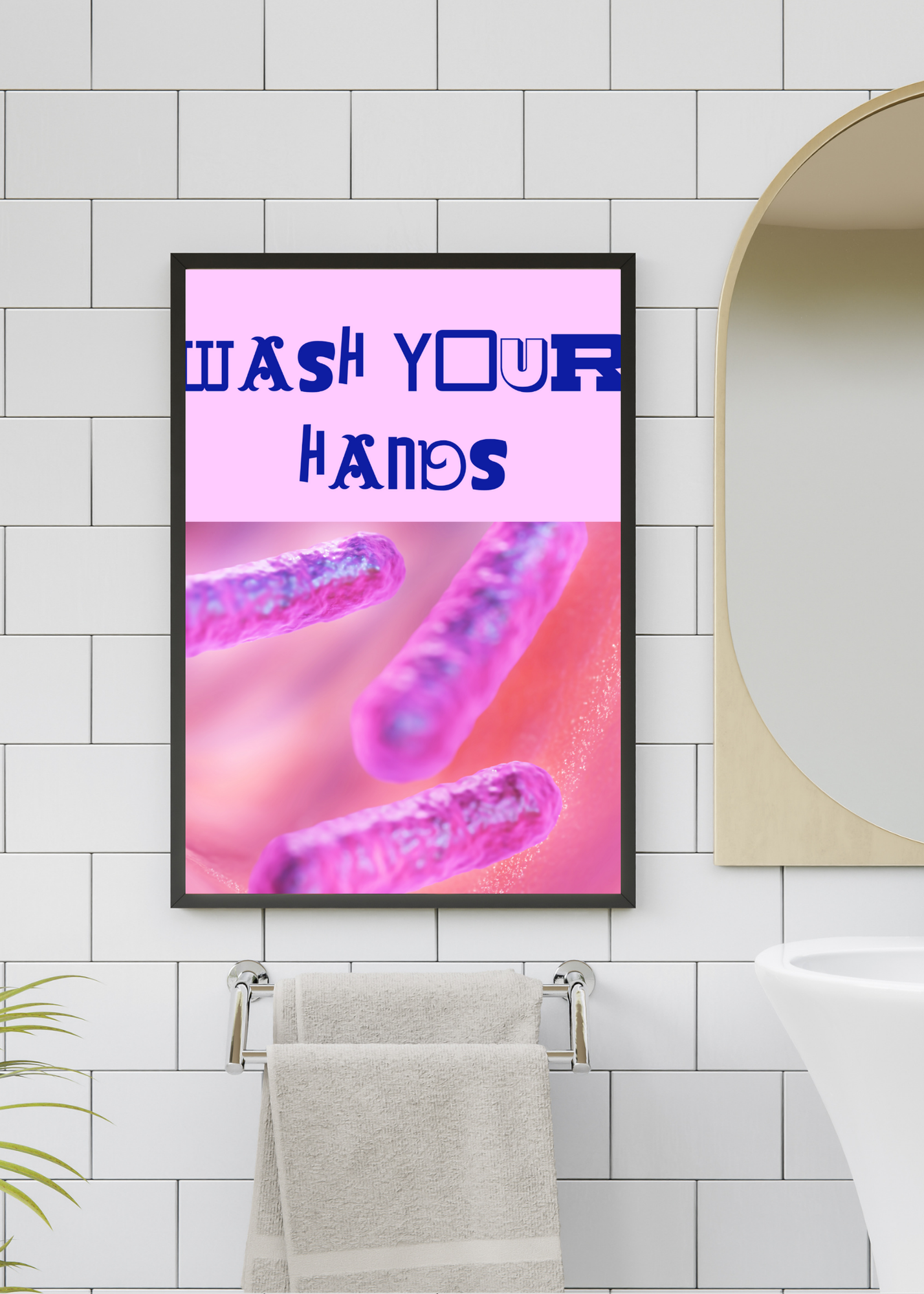 19 Wash Your Hands Wall Art Bundle - 5 Sizes for Bathroom, Kids Room & Print on Demand