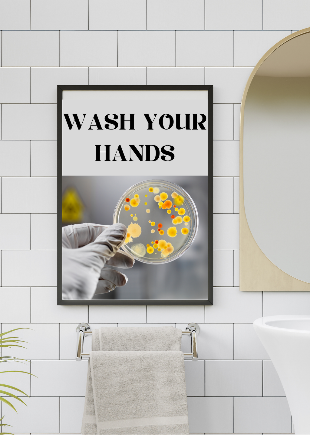 19 Wash Your Hands Wall Art Bundle - 5 Sizes for Bathroom, Kids Room & Print on Demand