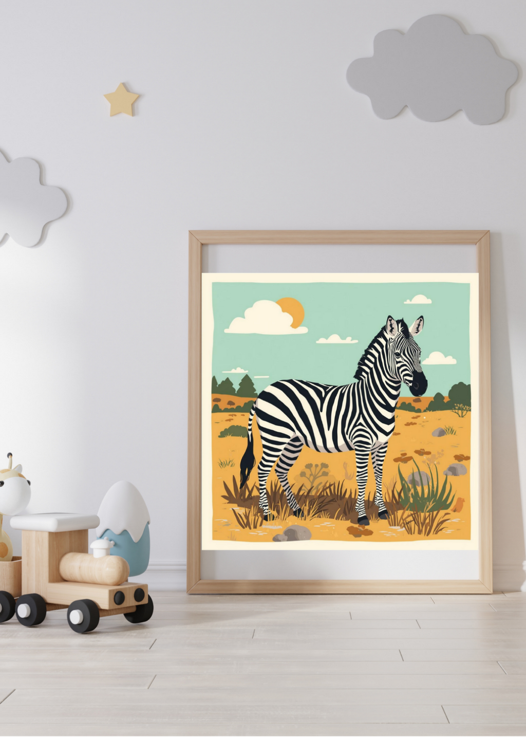 8 Zebra Portraits Bundle - Digital Wall Art for Kids Room, Home Decor & Print on Demand